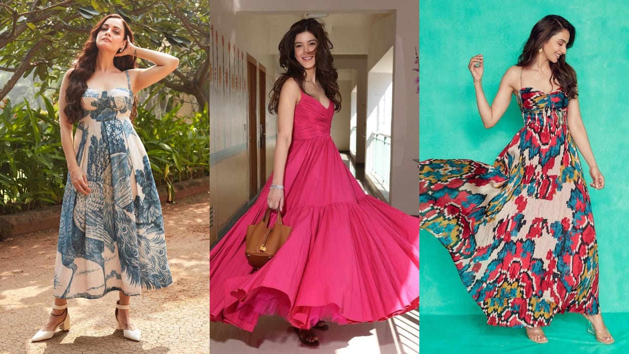 trendy Maxi Dress for woman inspired by actress shanaya kapoor to janhvi kapoor