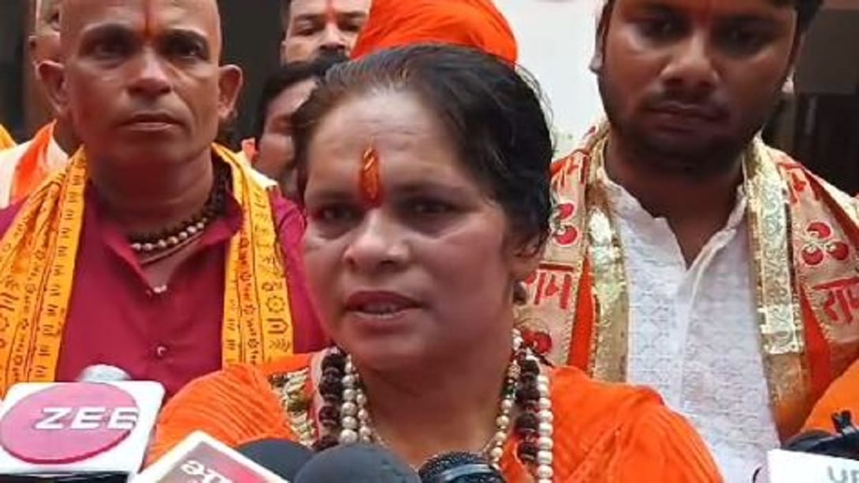 Nameplate Controversy: Sadhvi Prachi says if problem writing the name on shops, adopt Hindu religion