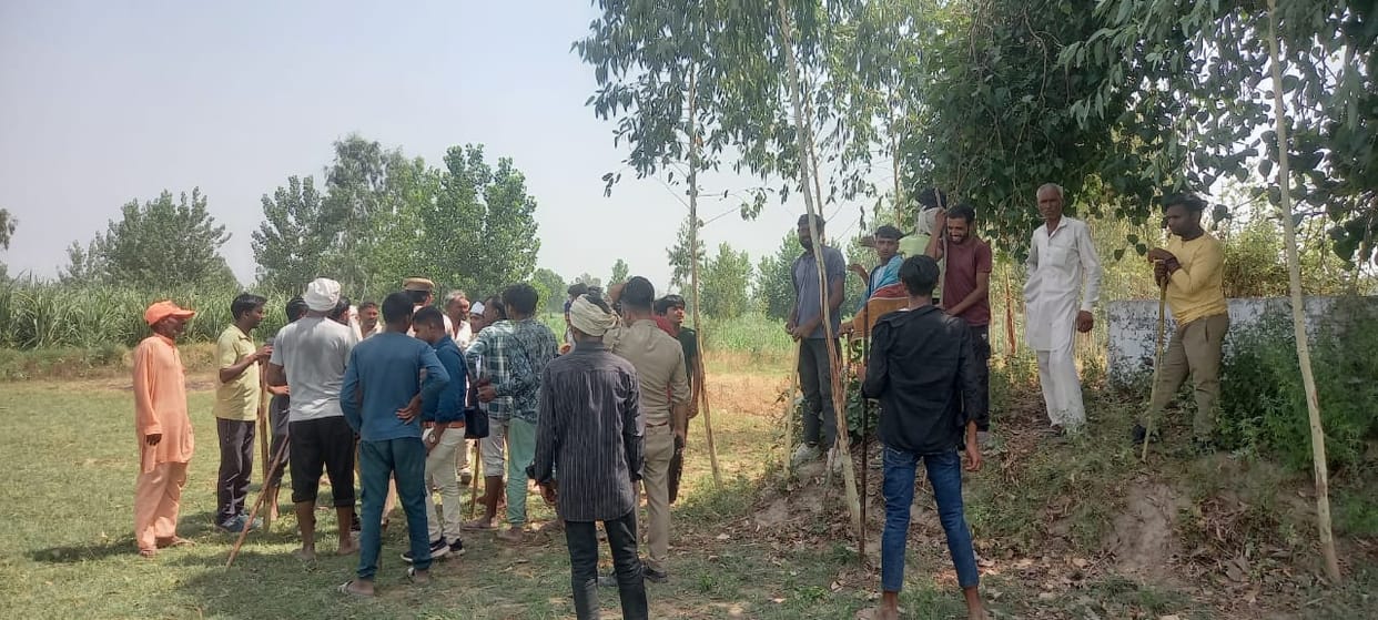 Panic spread among villagers after leopard was sighted village of in Shamli