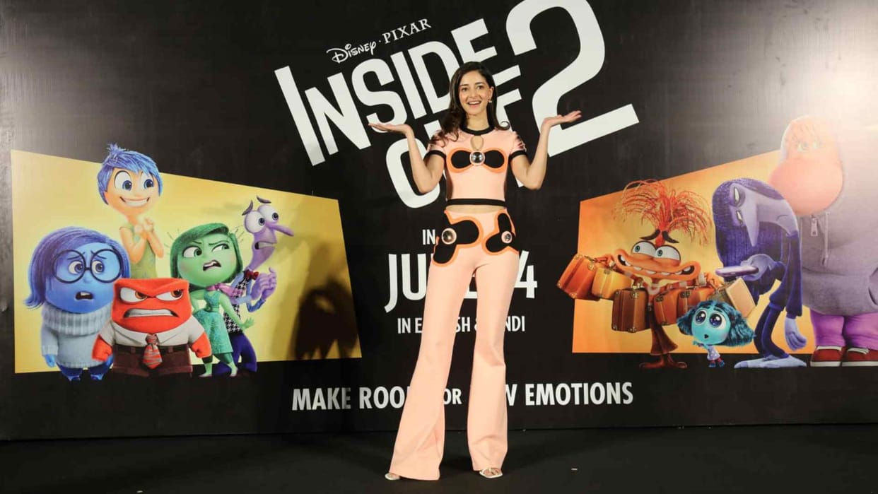 Actor Ananya Pandey & Head Of Studios Disney Star Bikram Duggal at special event of inside out 2