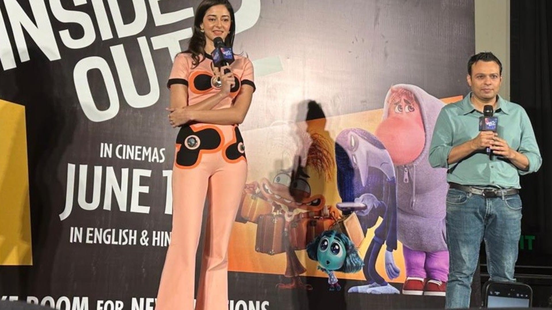 Actor Ananya Pandey & Head Of Studios Disney Star Bikram Duggal at special event of inside out 2