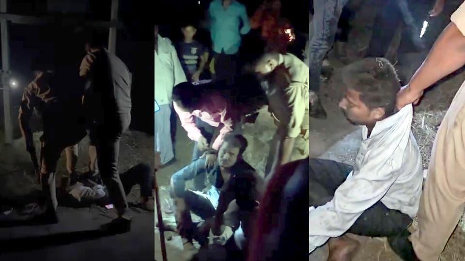 UP: Bike youths fleeing after seeing checking Sambhal slipped, policemen caught them and beat them with kicks