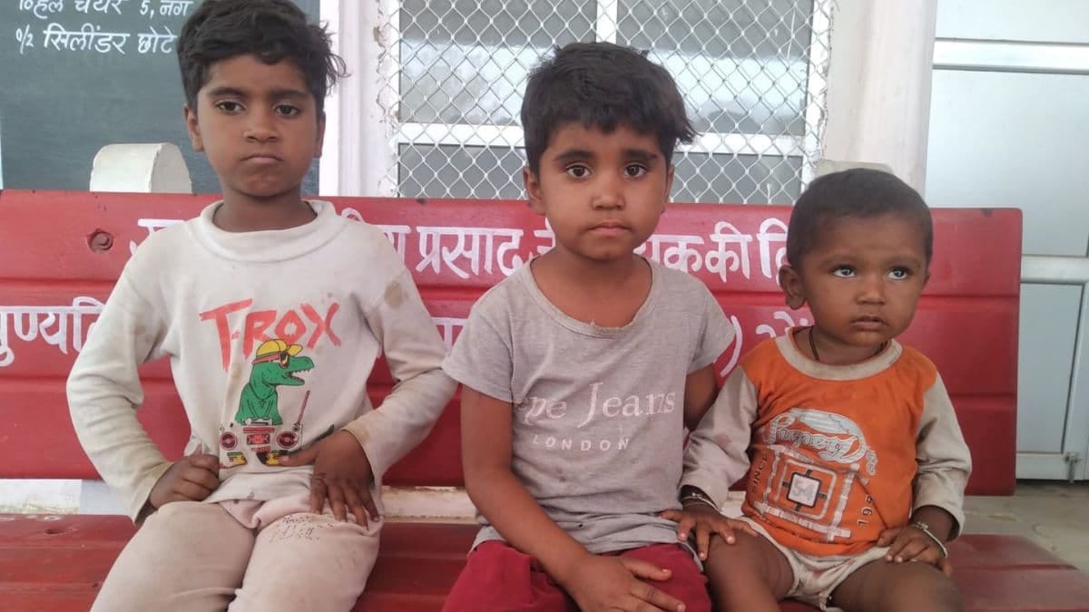 The storm snatched the mother's lap from three innocent children
