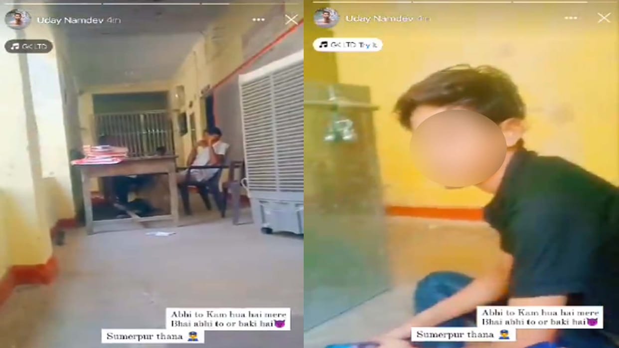 Hamirpur: Students unafraid of the police made a reel in custody