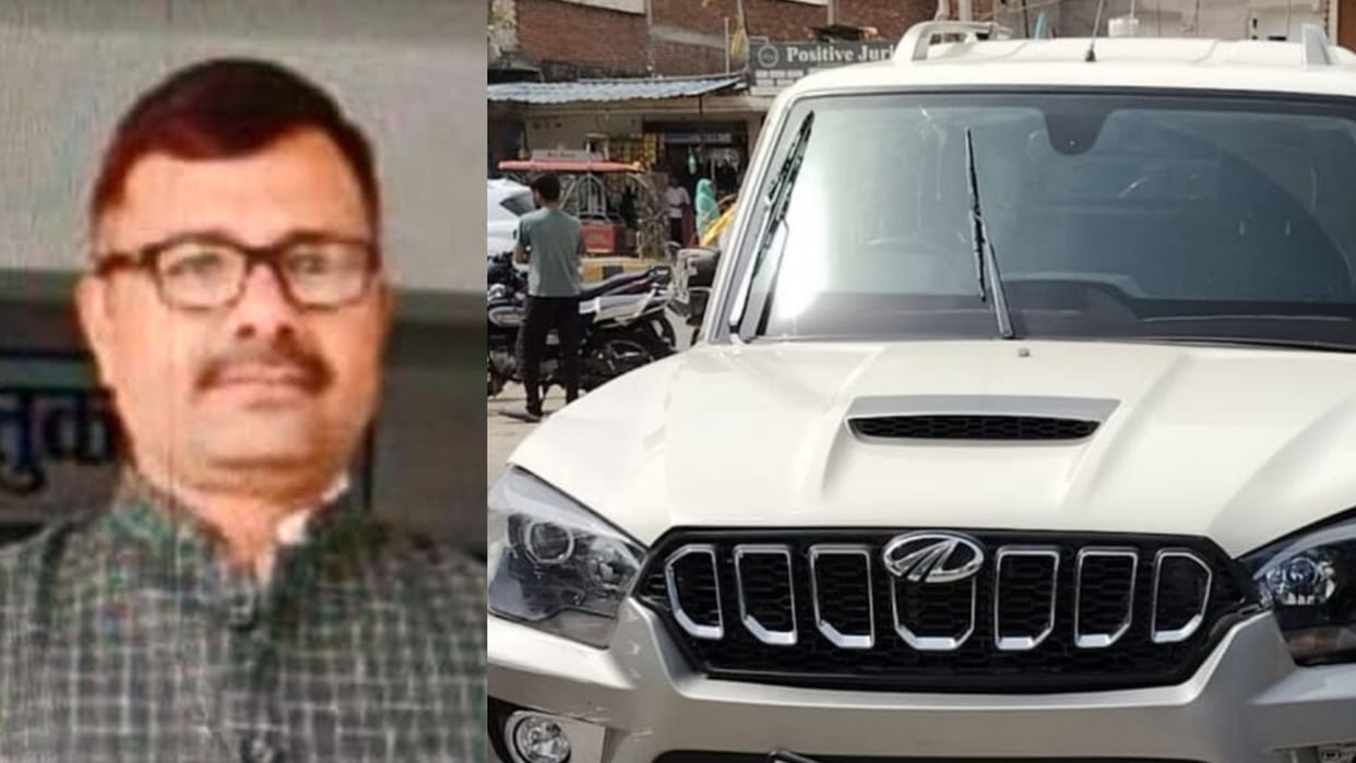 Two died when a SUV hits a couple going on bike in Amhat kotwali in Sultanpur.
