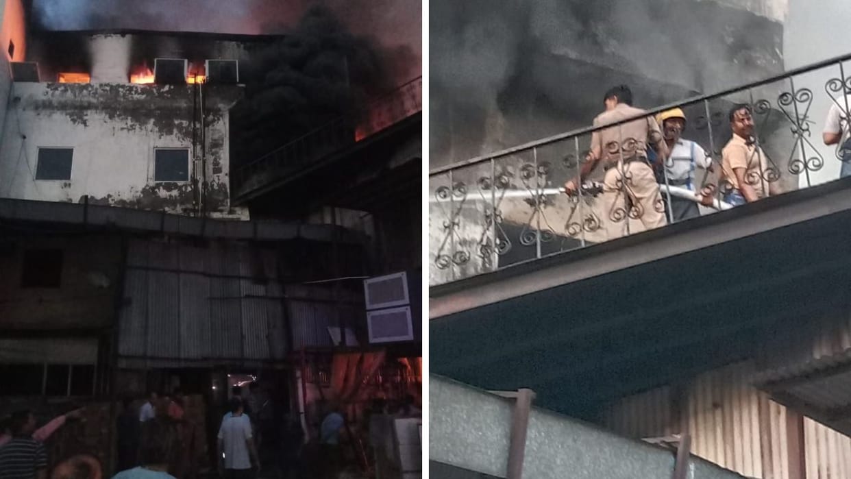 Fire breaks out in foil printing industry in Kishanpura huge loss expected