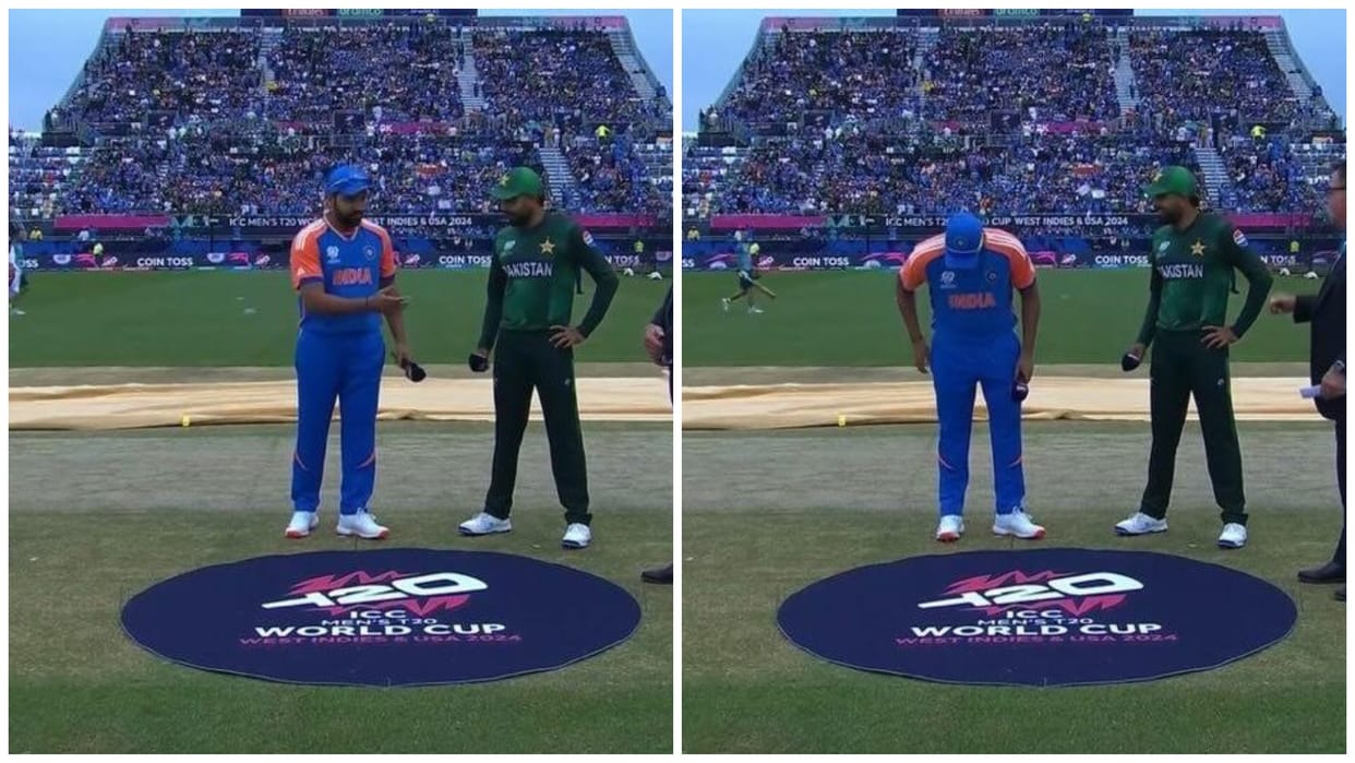IND vs PAK : During match against pakistan in T20 World cup Indian captain Rohit Sharma forgot coin in toss