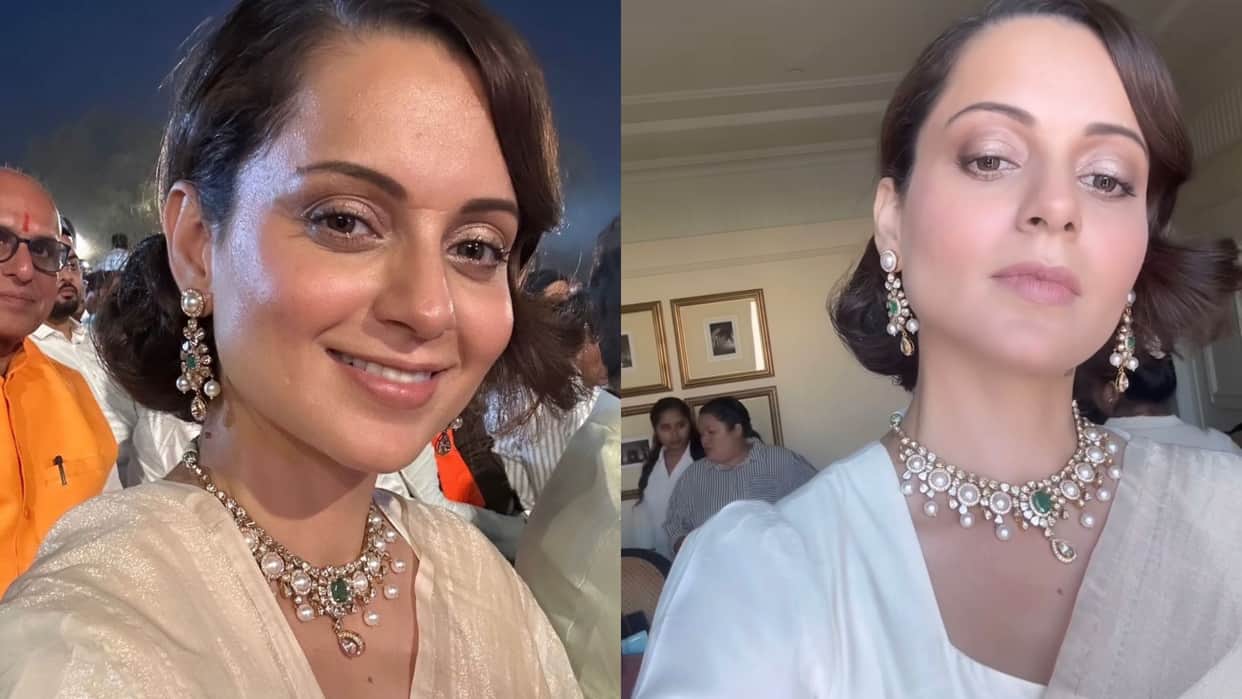 Kangana Ranaut shares her bts clips on her instagram story wrote Happy to get my movie star glow back