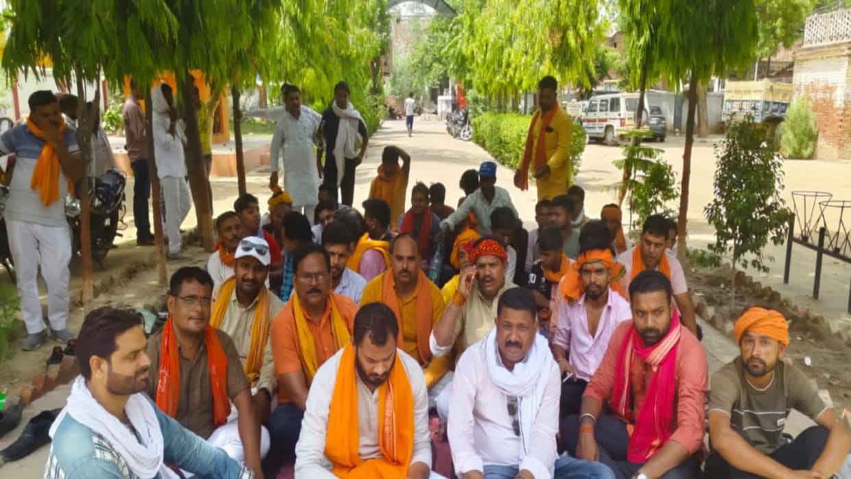 VHP workers got angry on opening the door of the house towards the temple,