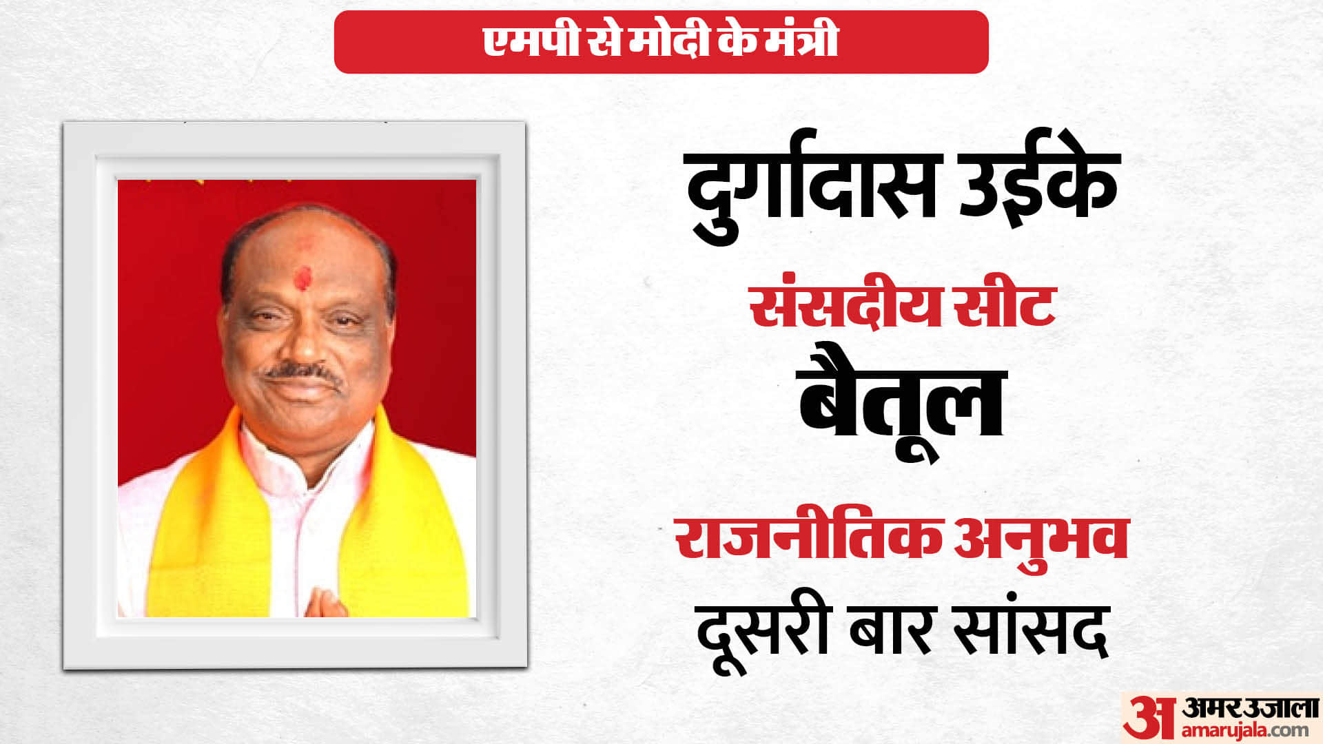 दुर्गादास उईके ने राज्यमंत्री के रूप में शपथ ली।