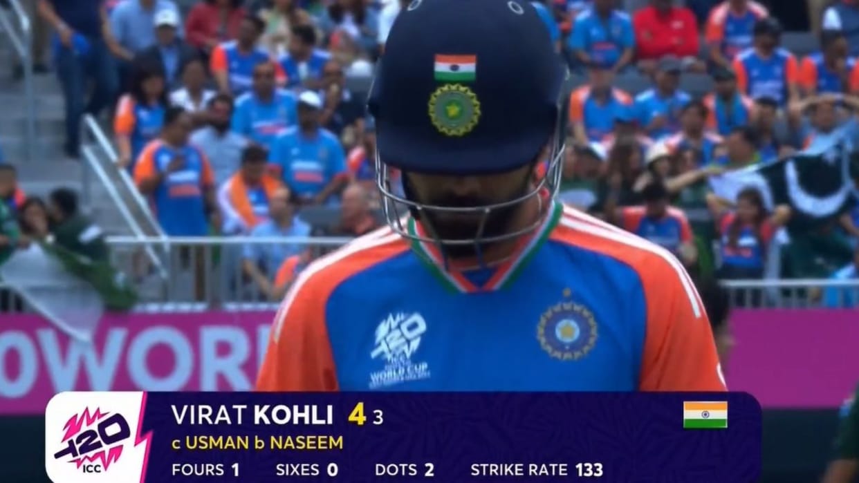 IND vs PAK: After Ireland, Virat Kohli flopped against Pakistan too, got out early T20 WORLD CUP 2024