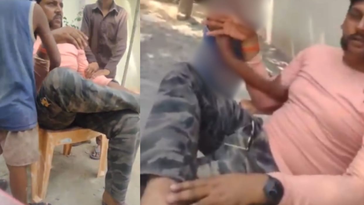 SP Mirzapur suspended head constable after video viral of massage by children