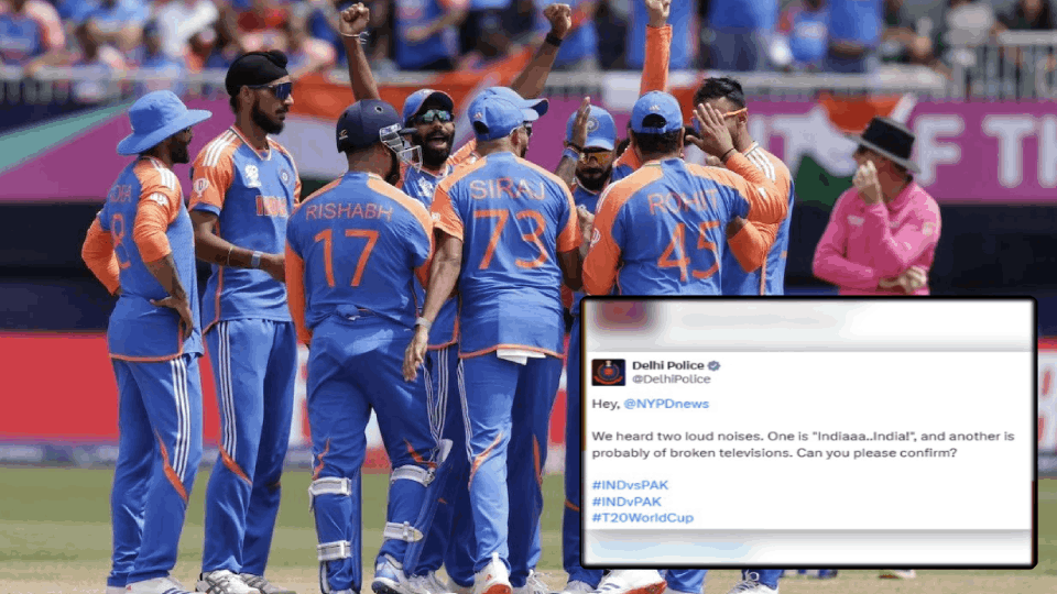 T20 World Cup IND vs PAK delhi police tag to NYPD and asked We heard the loud noises