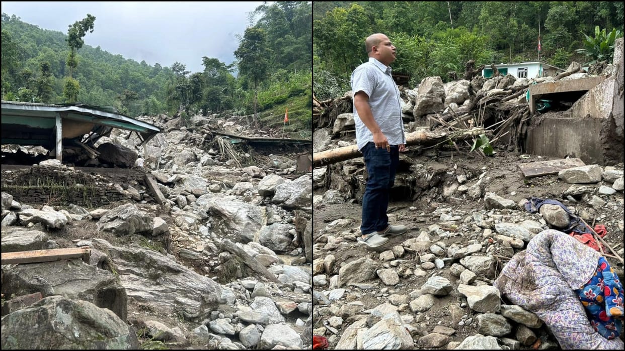 Heavy Rain in Sikkim water logged landslide in namchi district news in hindi