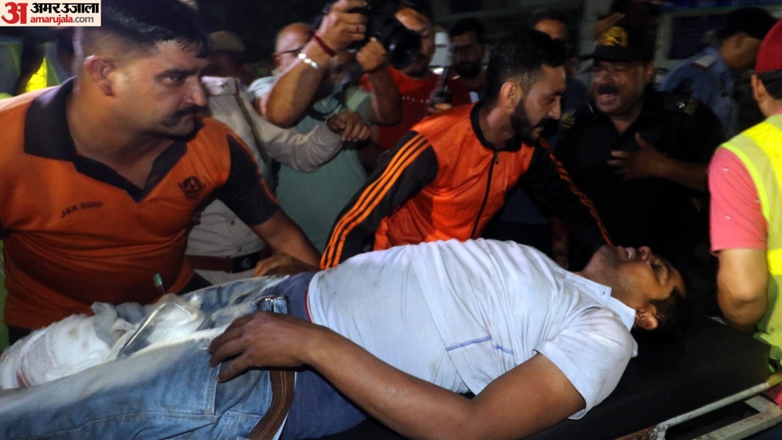 Terrorist attack In Reasi Photos after bus fell into a deep ditch terrorists kept firing bullets