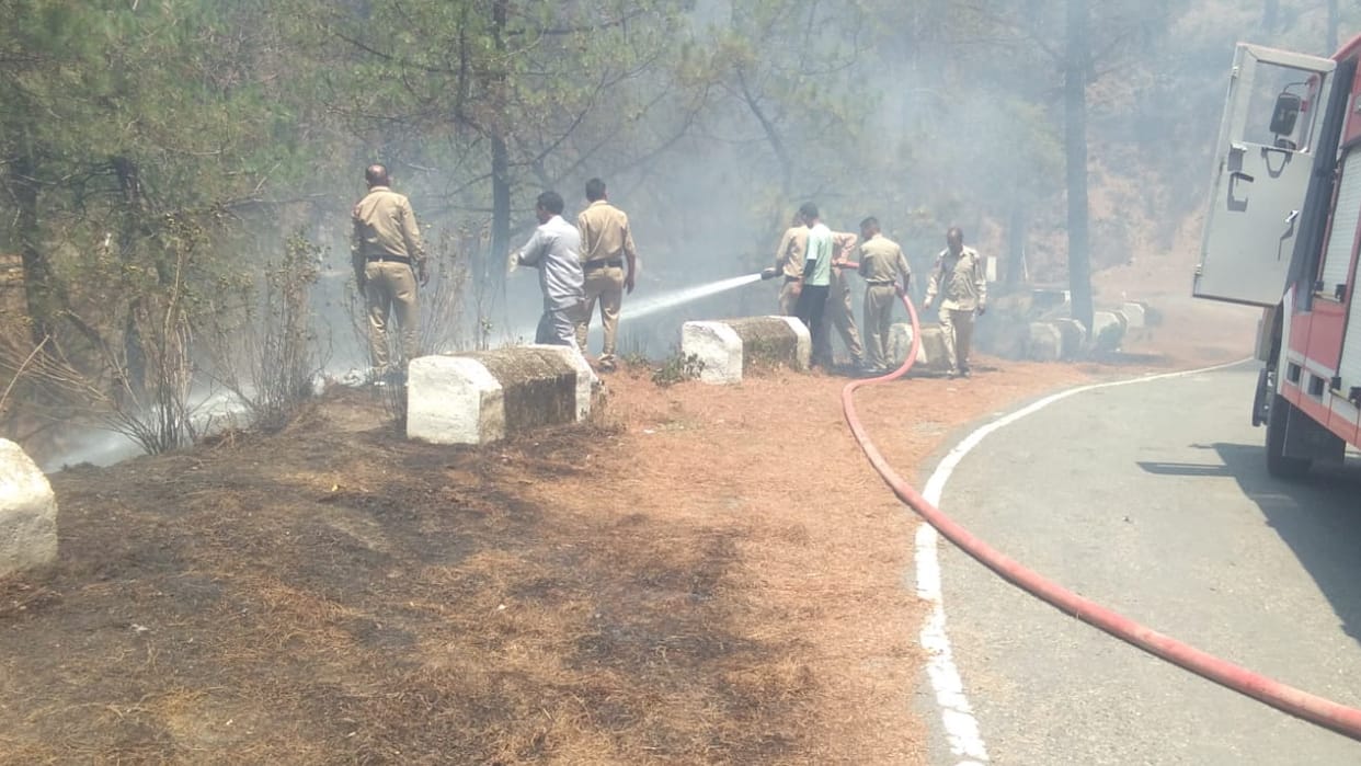 Forest Fire Chamba Cowshed burnt due to forest fire