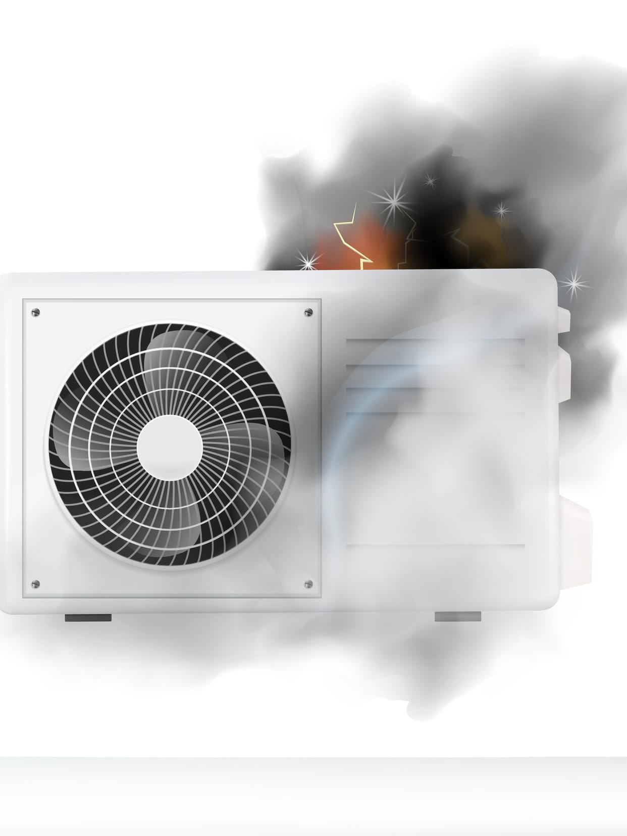 Saharanpur: AC burst with a loud bang, room caught fire, luckily no one was there!
