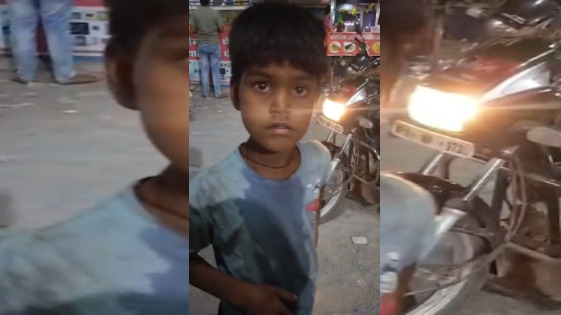 भीख मांगते बच्चे के हाथ में आईफोन