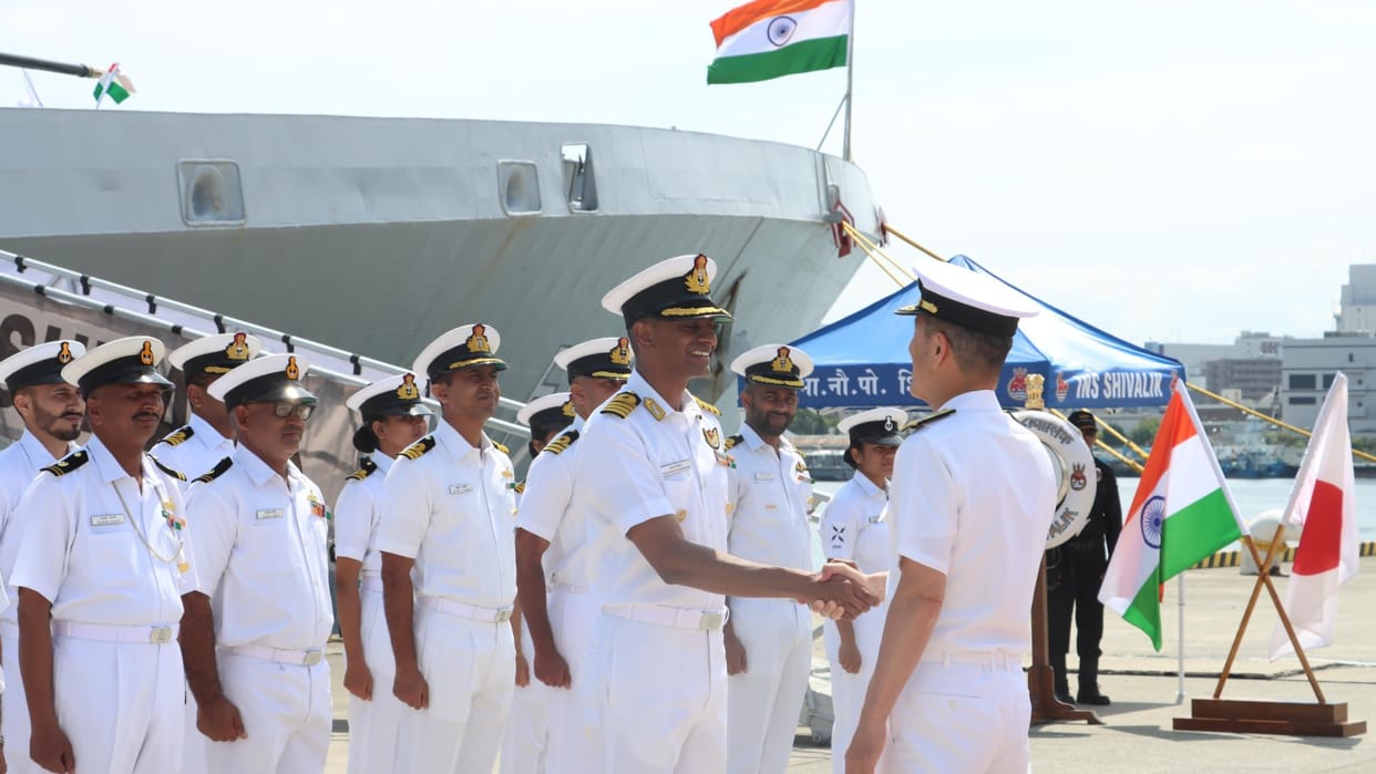 Indian Navy's indigenous stealth frigate INS Shivalik arrives in Japan to take part in 'JIMEX 24'