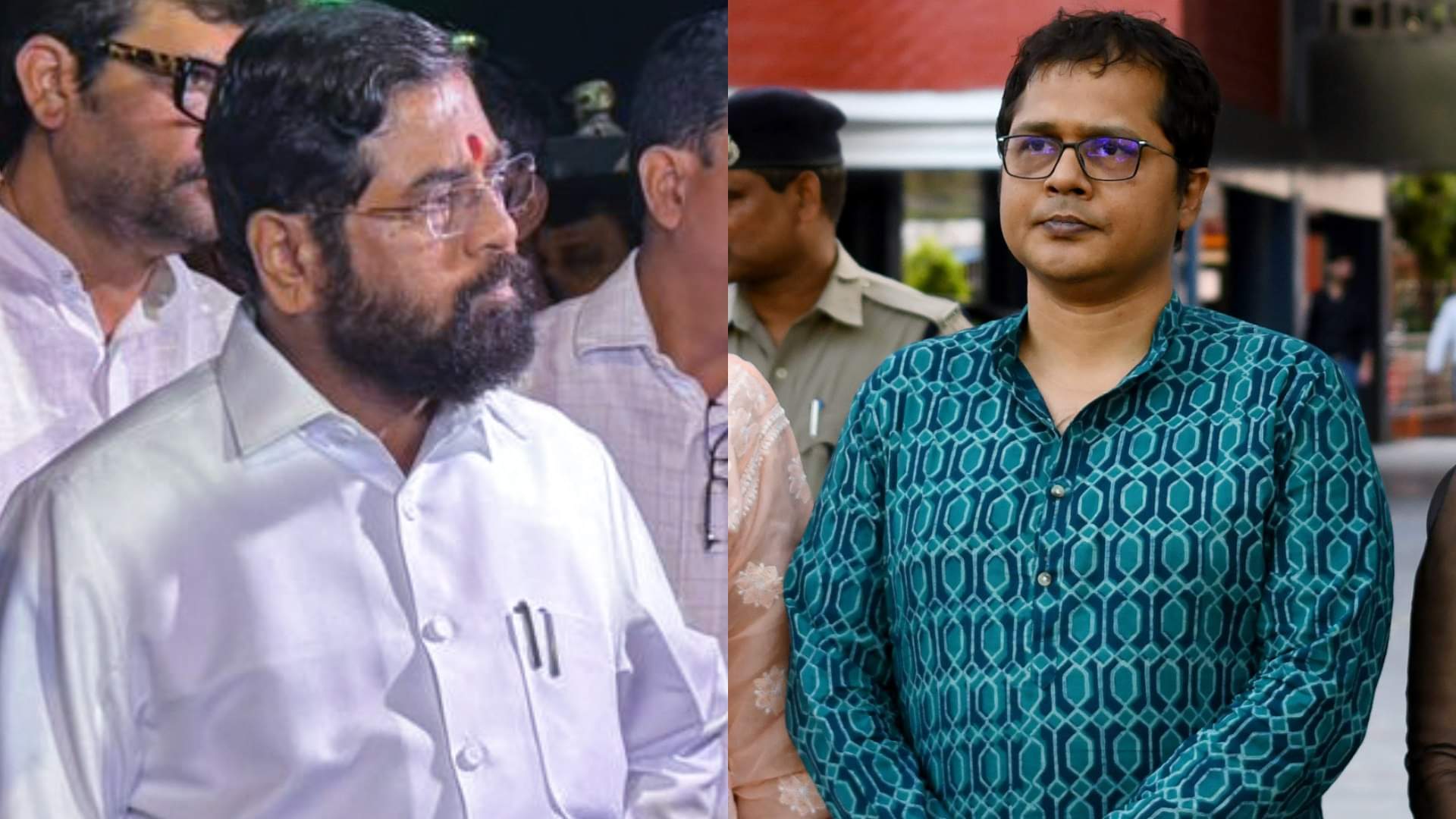 शिवसेना नेता एकनाथ शिंदे और टीएमसी नेता साकेत गोखले