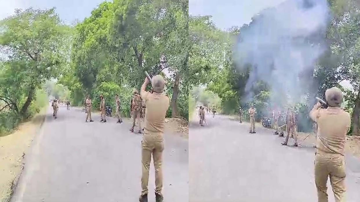 Hardoi: Stone pelting on police for arresting BSP leader