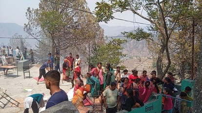 computers and documents burnt in school due to forest fire in nainital school