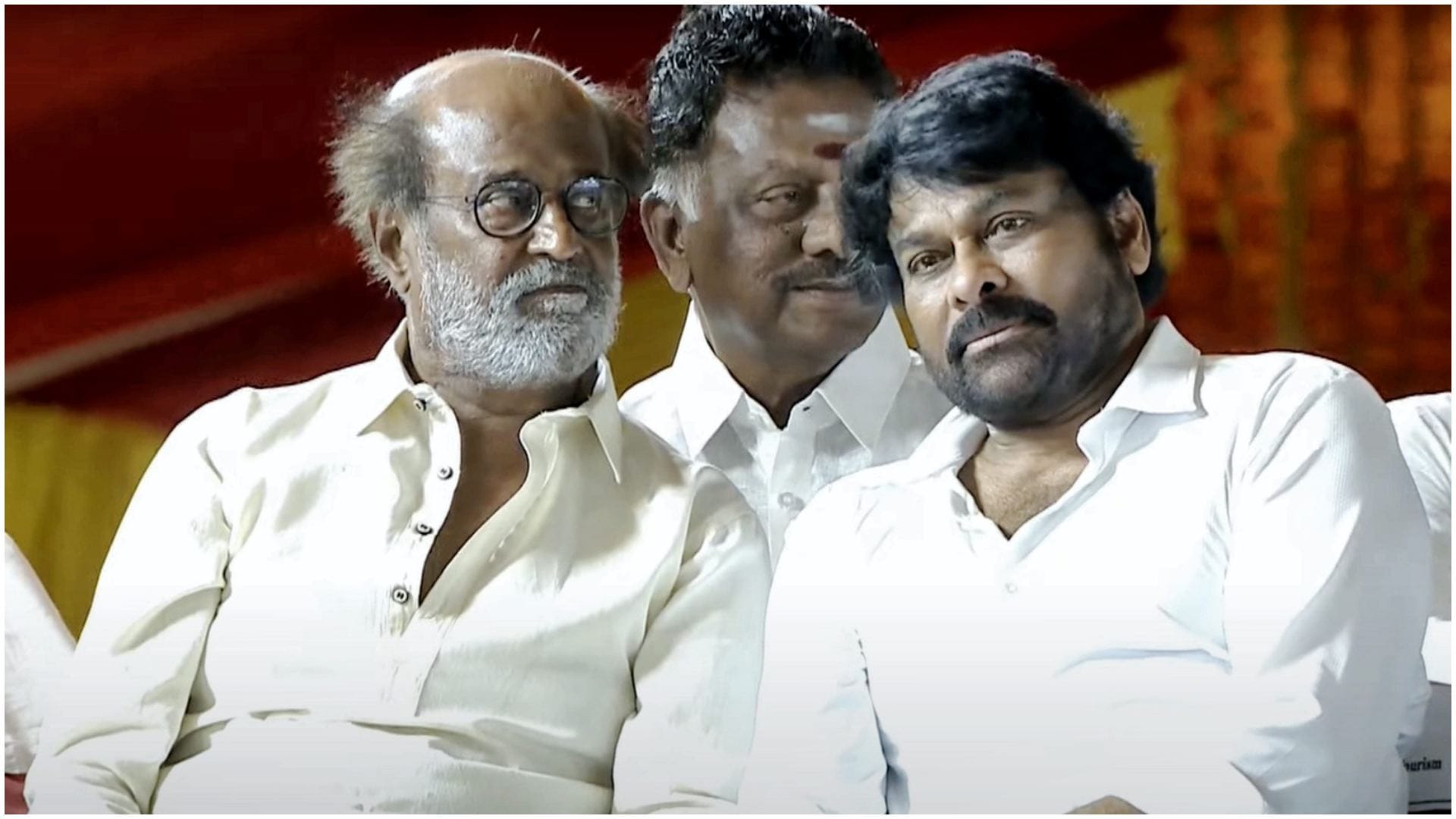 PM Narendra Modi Pawan Kalyan Rajinikanth K Chiranjeevi during CM Nara Chandrababu Naidu swearing in ceremony