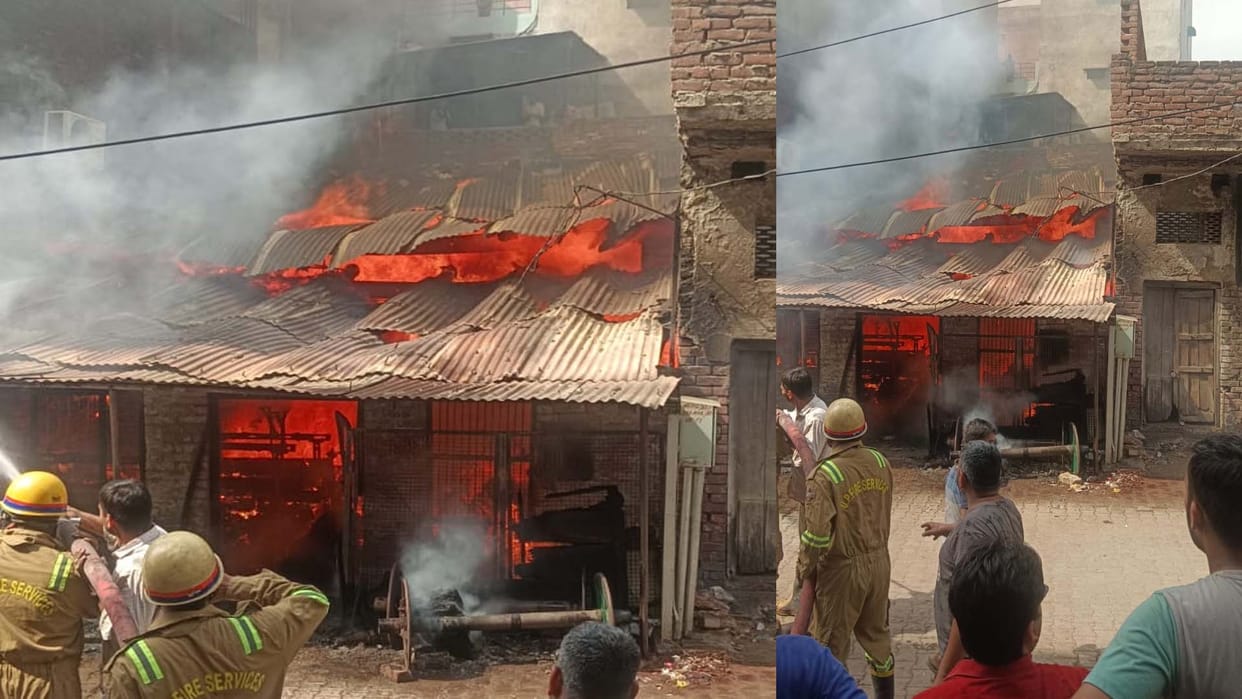 Kanpur: Fire broke out in a thread factory due to short circuit