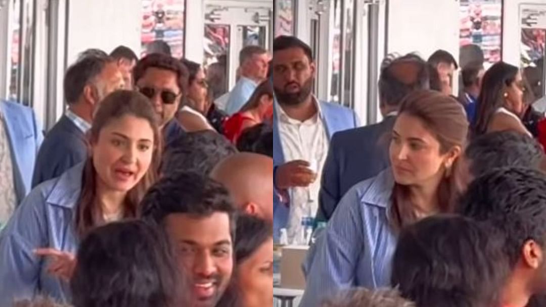 virat kohli wife and actress Anushka Sharma looked angry during India vs Pakistan match in t20 world cup 2024