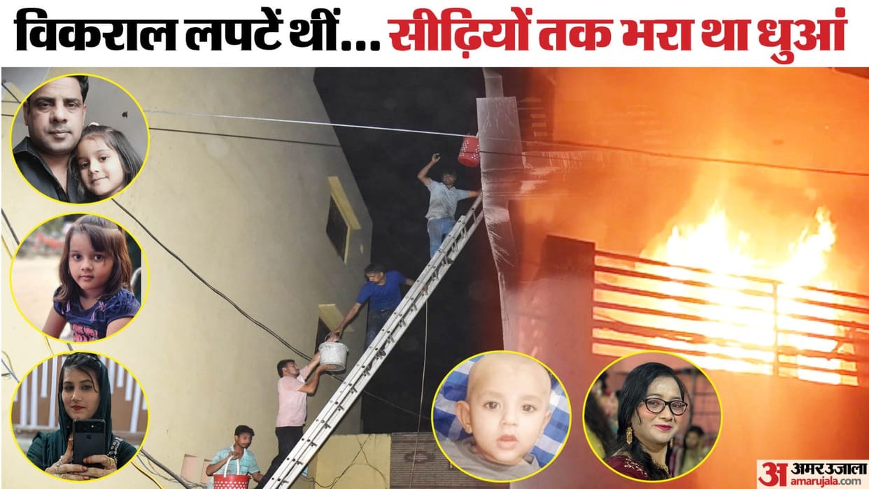 Fire breaks out in a house in Loni Ghaziabad see photos of fire