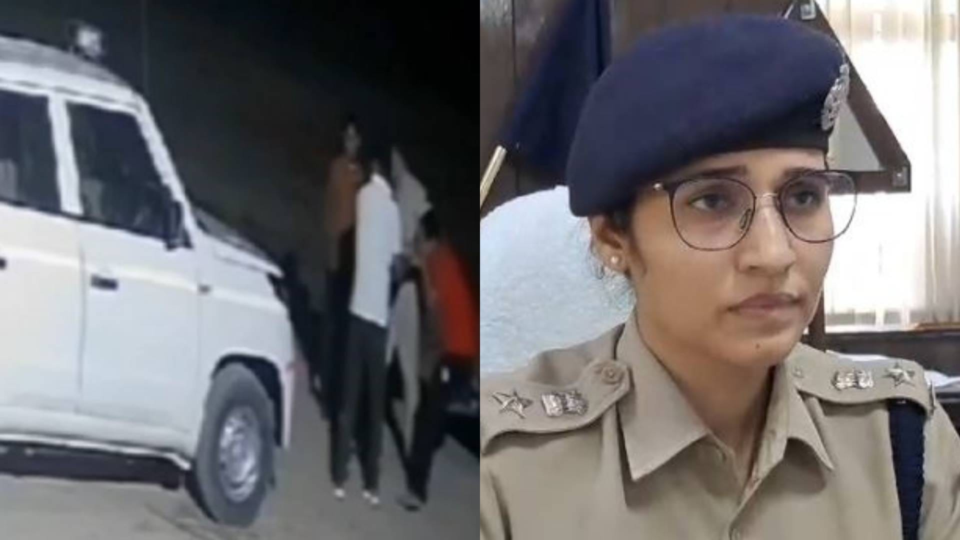 मारपीट करते हुए और दौसा एसपी रंजिता शर्मा