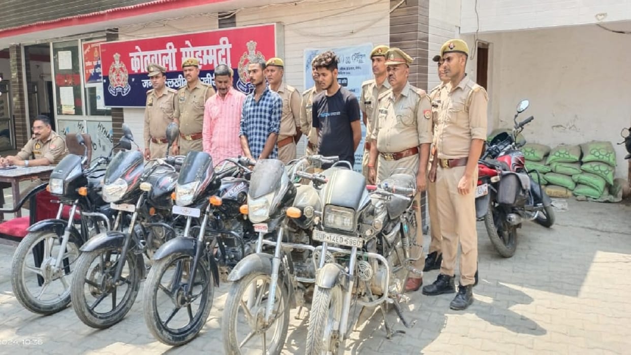 Police arrested three vehicle thieves in lakhimpur kheri
