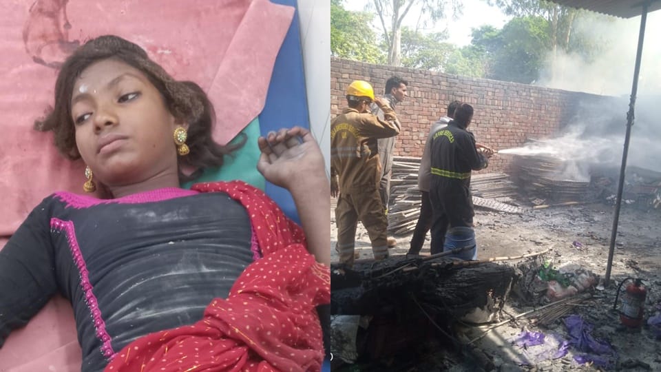 Amroha Factory Fire News: Fire Broke Out After Explosion in Firecracker Factory, Four Workers Burnt