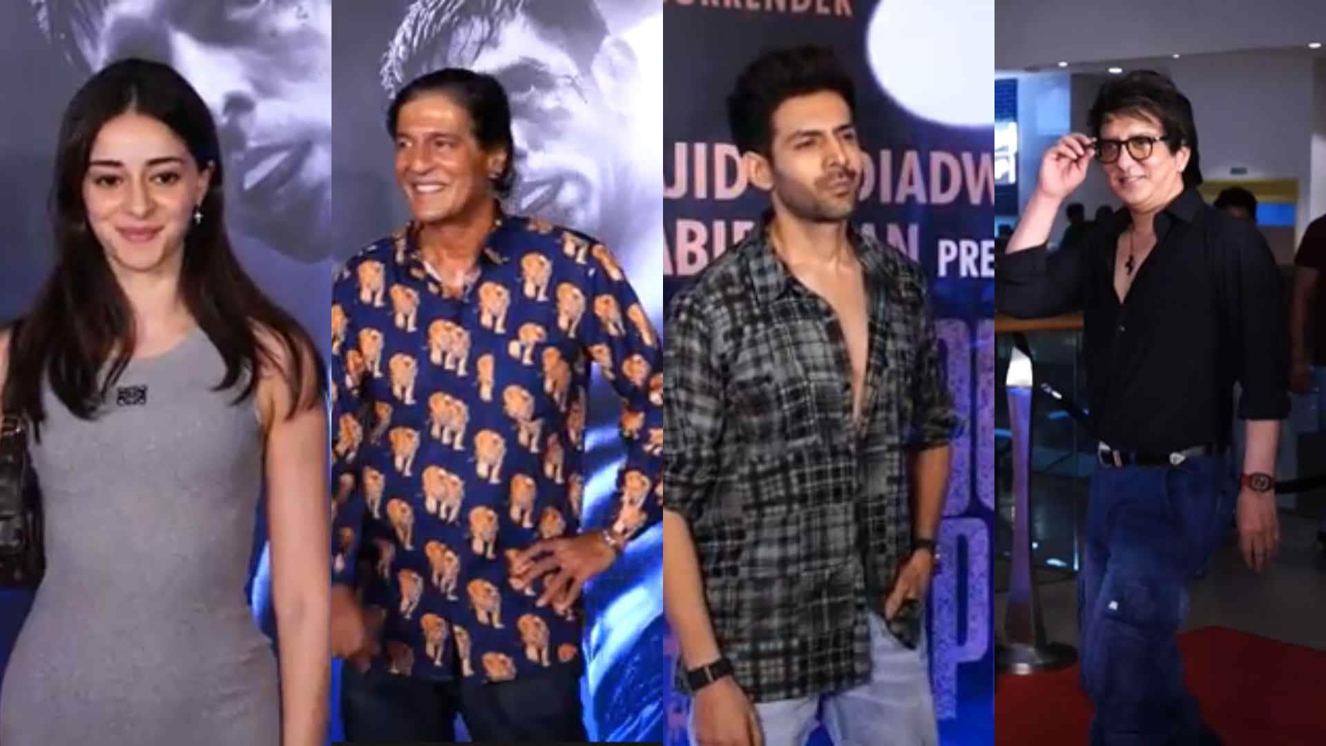 Chandu Champion Screening Kartik aaryan vidya balan ananya panday sharvari wagh richa chadha celebs spotted