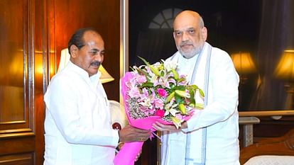 UP minister Dara Singh Chauhan meets to Home minister Amit Shah.