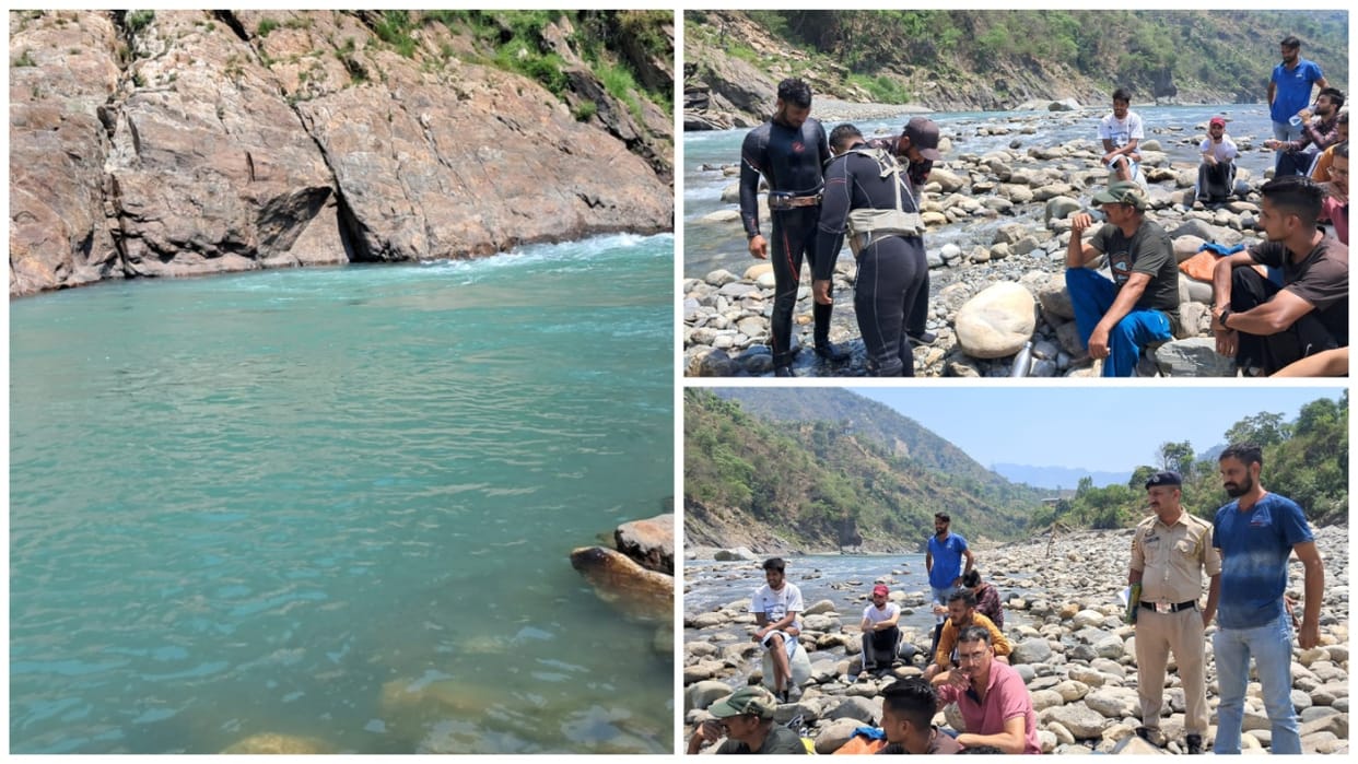 Mandi News A young man from Punjab drowned in the Beas river after slipping