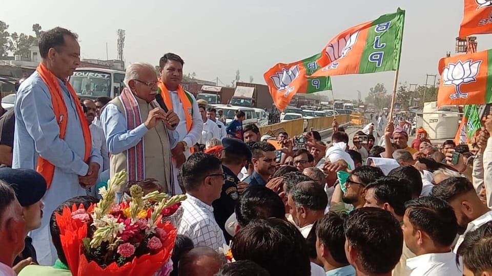 Union Minister Manohar Lal visit in sonipat and panipat