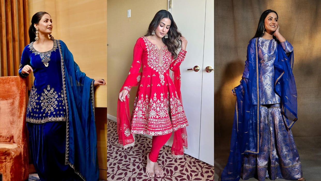 Bakrid 2024 hina khan suit collection for eid ul adha 2024