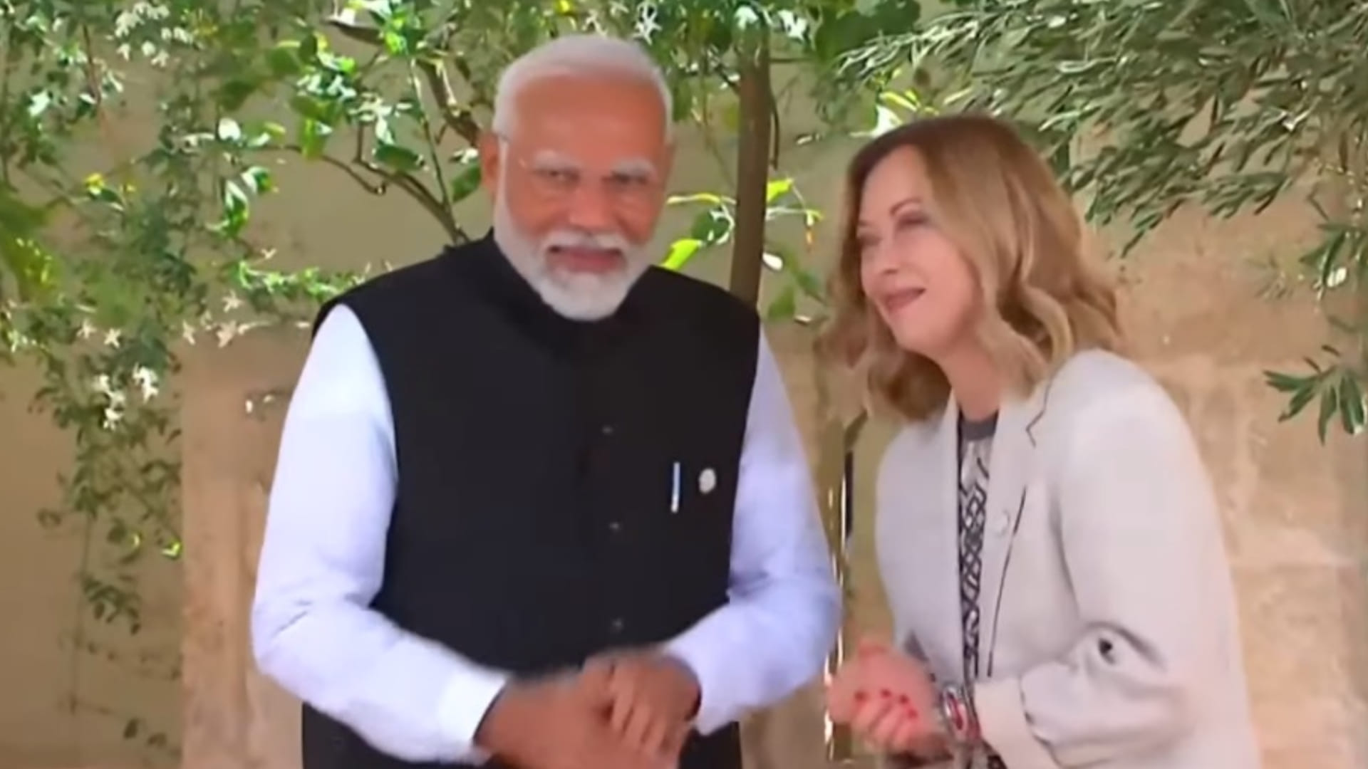 G7 Summit photos PM Modi and Meloni meeting in Italy welcome with Namaste see highlights