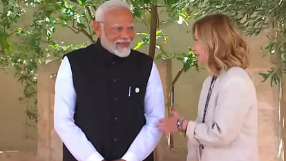 G7 Summit photos PM Modi and Meloni meeting in Italy welcome with Namaste see highlights