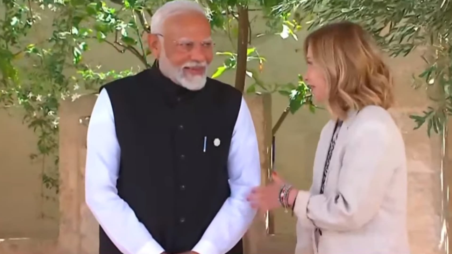G7 Summit photos PM Modi and Meloni meeting in Italy welcome with Namaste see highlights