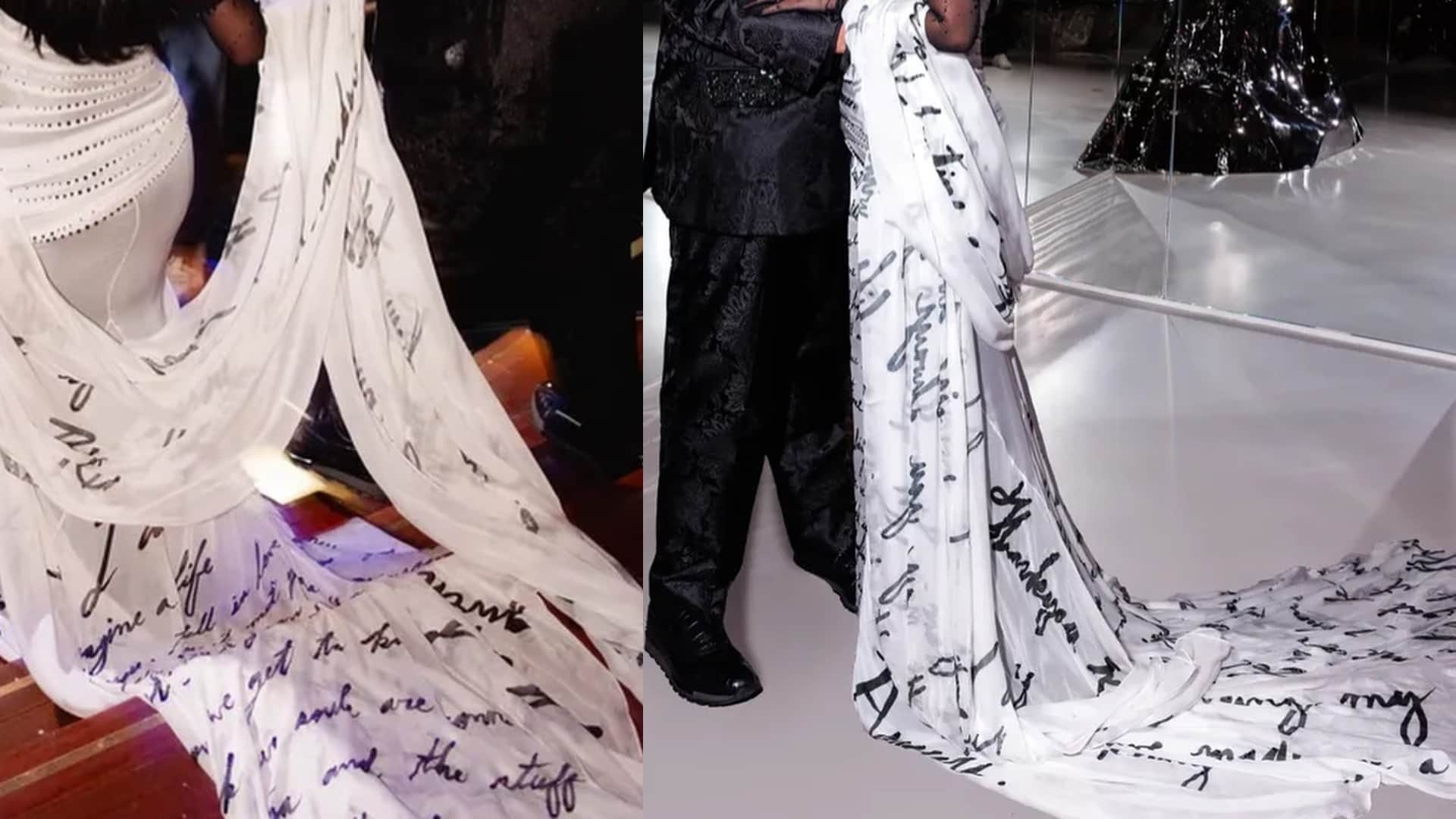 Anant ambani Radhika merchant Pre Wedding photos Radhika merchant wore love letter gown on cruise