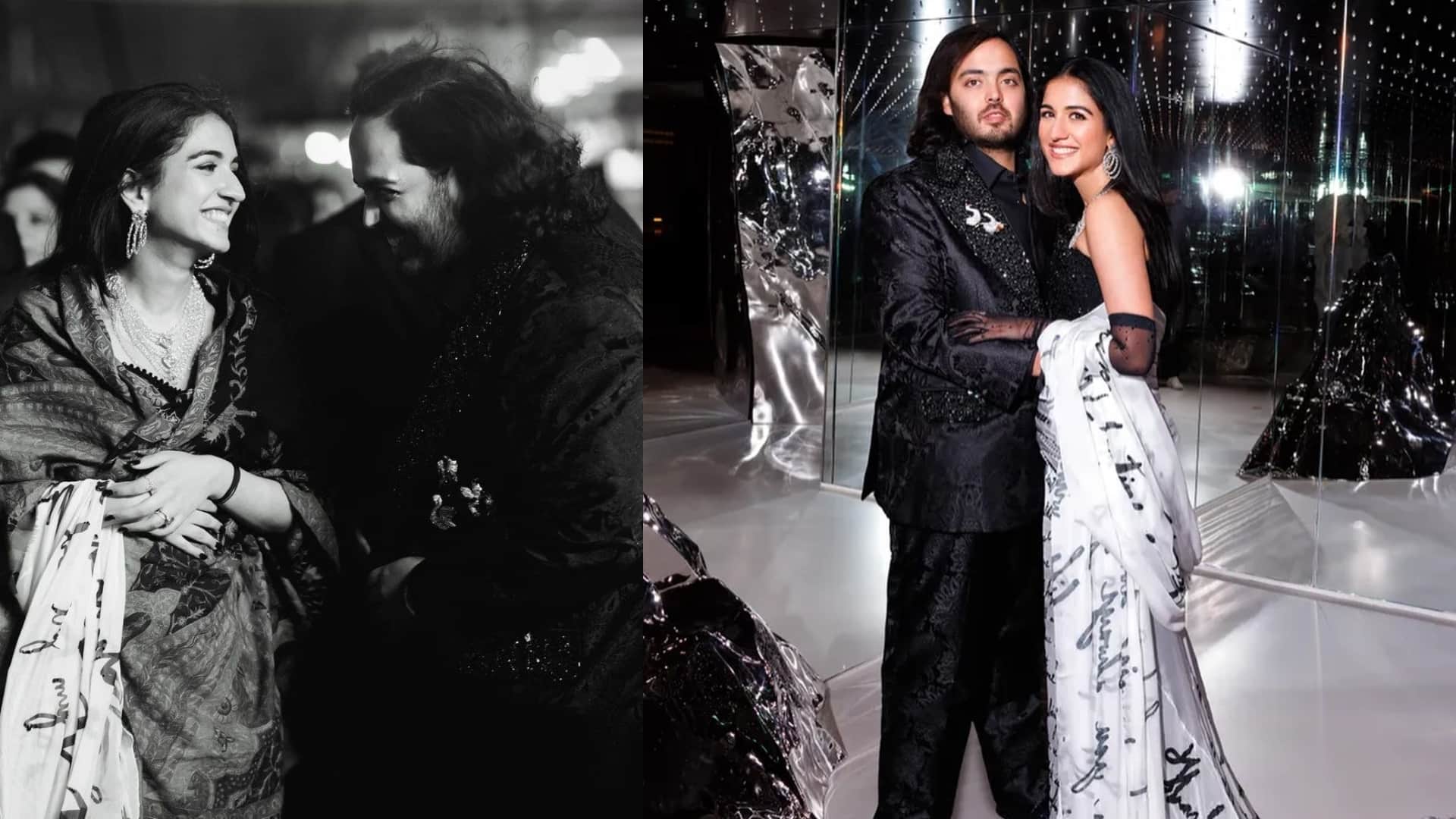 Anant ambani Radhika merchant Pre Wedding photos Radhika merchant wore love letter gown on cruise