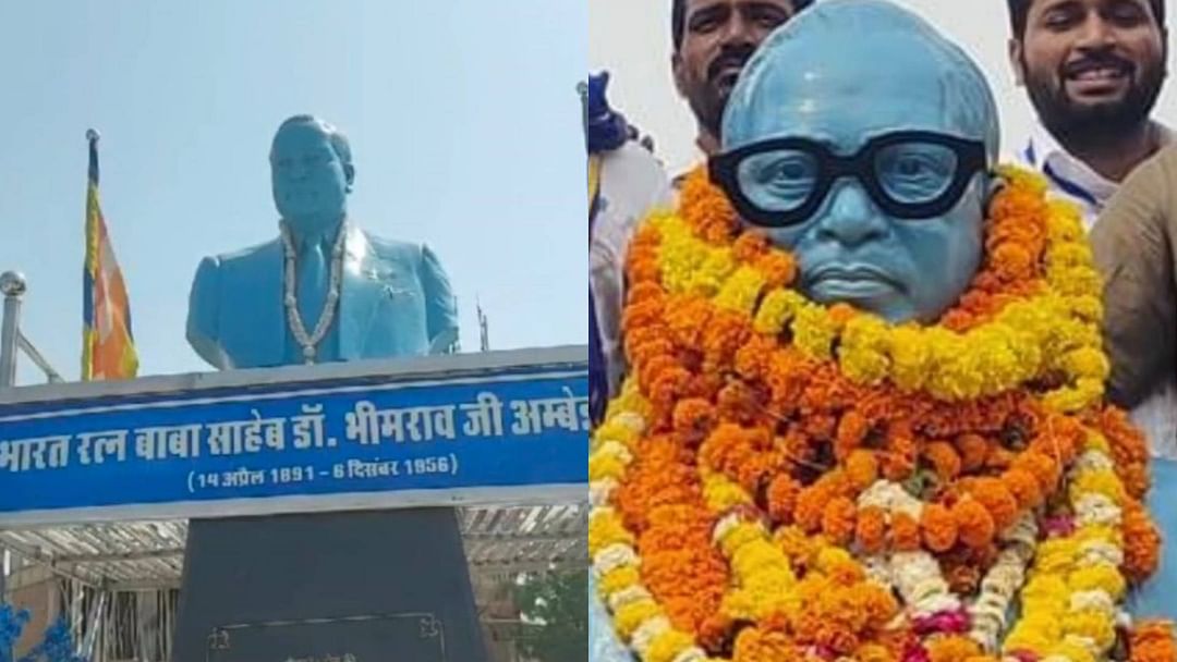 Bikaner Mischievous elements tampered with statue of Bharat Ratna Bhimrao Ambedkar demand strict action