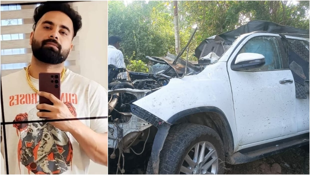 villager head dies two people injured as car collides with electric pole in Lakhimpur kheri