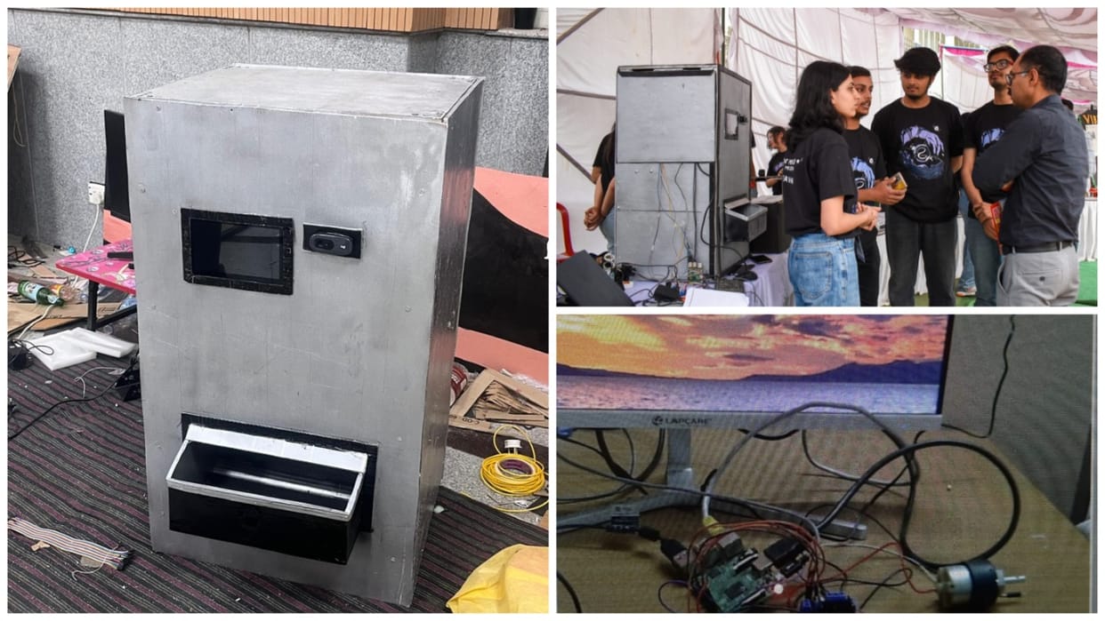 NIT students made a machine that can dispense medicines from ATM like money