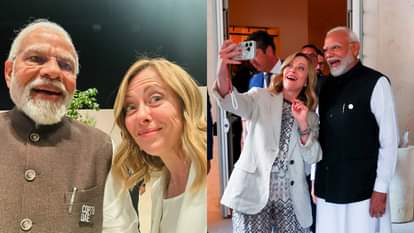 प्रधानमंत्री नरेंद्र मोदी और उनकी इतालवी समकक्ष जॉर्जिया मेलोनी