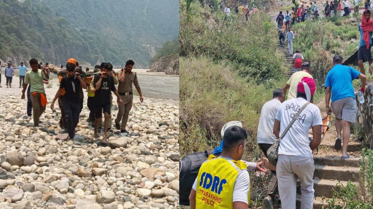 Rudraprayag accident Tempo travels fell into Alaknanda river Passengers Death injured Uttarakhand Watch Photos