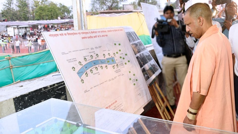 CM Yogi Adityanath took stock of construction works in Gorakhpur