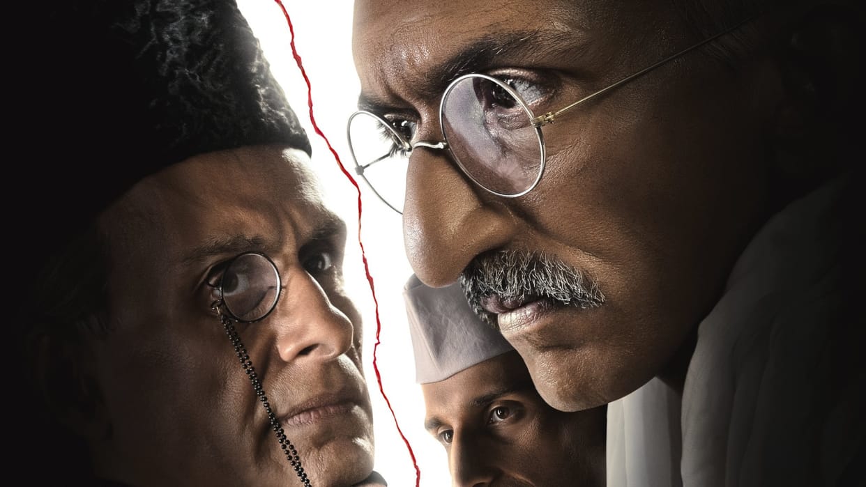 Poster of web series Freedom At Midnight released Jinnah and Gandhi seen face to face with a line of blood